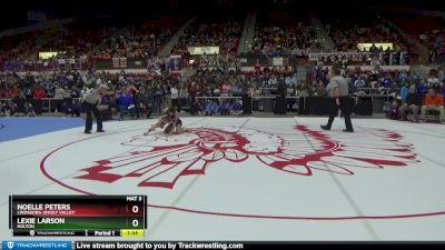 110 lbs Champ. Round 1 - Noelle Peters, Lindsborg-Smoky Valley vs Lexie Larson, Holton