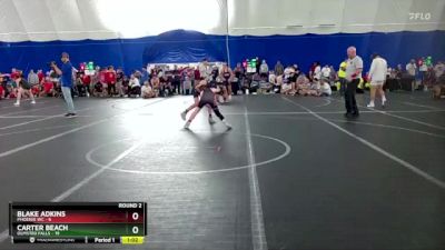 92 lbs Round 2 (8 Team) - Carter Beach, Olmsted Falls vs Blake Adkins, Phoenix WC