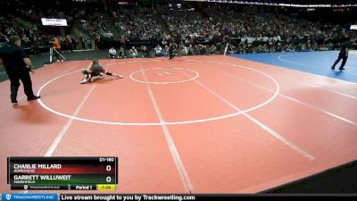 D1-160 lbs 1st Place Match - Charlie Millard, Homestead vs Garrett Willuweit, Marshfield