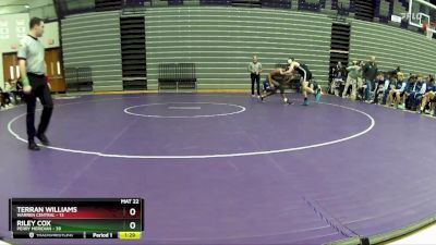 138 lbs Semis & 1st Wrestleback (8 Team) - Terran Williams, Warren Central vs Riley Cox, Perry Meridian