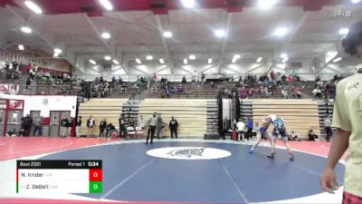 165 lbs Cons. Round 2 - Zachary DeBolt, Carroll vs Noah Krider, Carroll