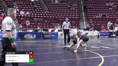 112 lbs Round Of 16 - Emma Johnston, Hickory-G vs Lexi Desiato, Western Wayne-G