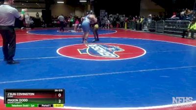 2A-215 lbs Cons. Round 2 - Mason Dodd, Banks County vs J`Sun Covington, Cook