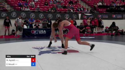 92 kg Rnd Of 32 - Max Agresti, New England Regional Training Center vs Carter Smuck, Viking Wrestling Club (IA)