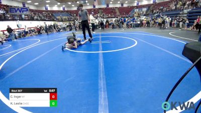 49 lbs Quarterfinal - Cason Inger, BullTrained vs Knoxson Leslie, Choctaw Ironman Youth Wrestling