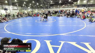 100 lbs Round 3 (6 Team) - Daniel McDermott, RALEIGH ARE WRESTLING vs Nick Novario, GREAT NECK WC - GOLD