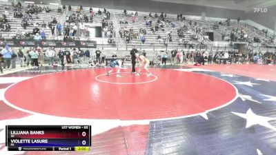 65 lbs Quarterfinal - Lilliana Banks, WI vs Violette Lasure, PA