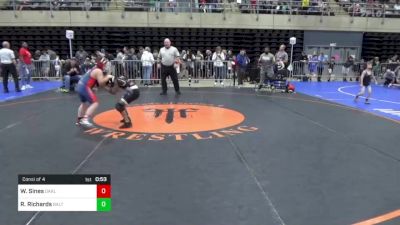 93 lbs Consi Of 4 - Warner Sines, Oakland, MD vs Riley Richards, Baltimore, MD