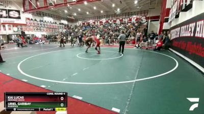 195 lbs Cons. Round 4 - Uriel Garibay, Rubidoux vs Kai Lucas, Redondo Union