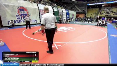 120 Class 4 lbs Champ. Round 1 - Fisher Butler, Neosho vs Jackson Tenny, Lafayette (Wildwood)