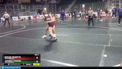 164 lbs Semifinal - Amarisa Manuel, Team Michigan vs Kaylee Ricketts, Team Nebraska