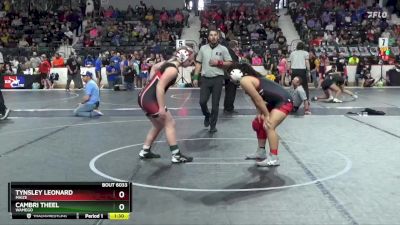 150 lbs Quarterfinal - Tynsley Leonard, Maize vs Cambri Theel, Wamego