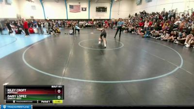 115-119 lbs Round 1 - Daisy Lopez, Greeley West vs Riley Croft, Berthoud