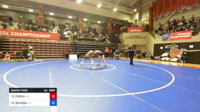 130 lbs Quarterfinal - Devin Patton, William Penn (Iowa) vs Sarah Savidge, Life (Ga.)