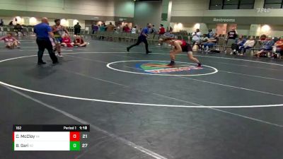 182 lbs Round 2 (6 Team) - Bryan Gari, Brevard FCA- Island Style vs Cooper McCloy, Terre Haute Black