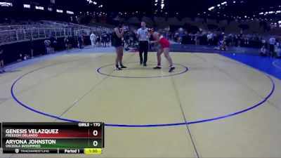 170 lbs Cons. Round 2 - Aryona Johnston, Osceola (Kissimmee) vs Genesis Velazquez, Freedom Orlando