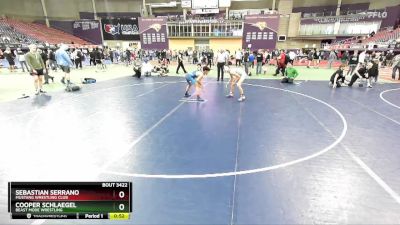 120 lbs Cons. Round 3 - Cooper Schlaegel, Beast Mode Wrestling vs Sebastian Serrano, Mustang Wrestling Club