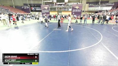 100 lbs Champ. Round 1 - Wyatt Eddy, Chain Wrestling Academy vs Jacob Kranz, Pinnacle Wrestling Club