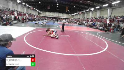 144 lbs Consi Of 8 #2 - Cruz Sandoval, Valley Bad Boys vs Levi Martin, Mancos