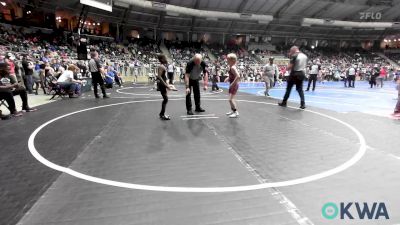 70 lbs Consi Of 8 #2 - Zachariah Felts, Fort Gibson Youth Wrestling vs Manny Payne Jr, Pin-King All Stars