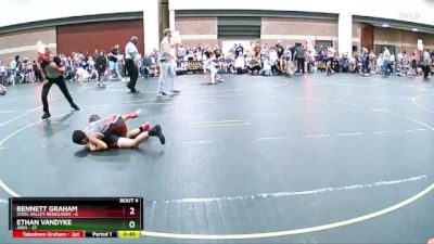 85 lbs Round 2 (6 Team) - Ethan VanDyke, Ares vs Bennett Graham, Steel Valley Renegades