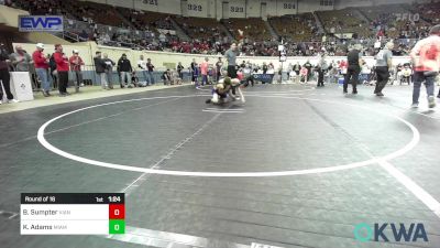 85 lbs Round Of 16 - Bronc Sumpter, Vian Wrestling Club vs Klay Adams, Miami Takedown Club