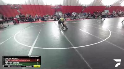 132 lbs Quarterfinal - Peyton Oberg, Askren Wrestling Academy vs Dylan Weigel, Belmont-Platteville Youth Wrestling Club