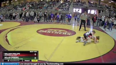 92 lbs Quarterfinal - William Phillips, Deschutes Mat Club vs Nolan Perkins, Pleasant Hill Wrestling Club