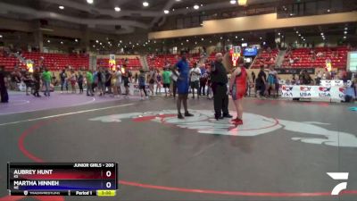 200 lbs Semifinal - Aubrey Hunt, KS vs Martha Hinneh, NE