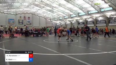 57 kg Consi Of 16 #2 - Kyle Norstrem, SERTC-VT vs Bryce West, Northern Illinois RTC