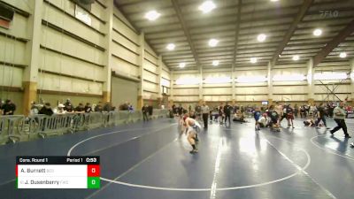 130 lbs Cons. Round 1 - Jax Dusenberry, Fremont Wrestling Club vs Awran Burnett, Box Elder Stingers