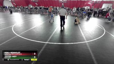 75 lbs Round 2 - Meika Meinholdt, Pardeeville Boys Club Youth Wrestling vs Justina Akey, Wisconsin