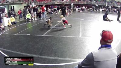 40-42 lbs Semifinal - Whitley Mazzulla, Hawks Wrestling Club (Lincoln) vs Leticia Valles, Gering Wrestling Club