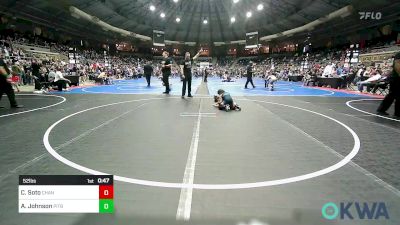 52 lbs Consi Of 16 #2 - Chris Soto, Chandler Takedown Club vs Andrew Johnson, Pitbull Wrestling Academy