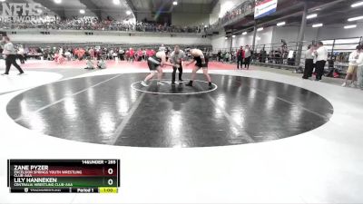 285 lbs Cons. Round 5 - Lily Hanneken, Centralia Wrestling Club-AAA vs Zane Pyzer, Excelsior Springs Youth Wrestling Club-AAA