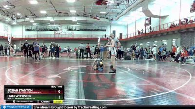 90 lbs Champ. Round 1 - Liam Wechsler, Whiteland Wrestling Club vs Josiah Stanton, Bloomington South Wrestling Cl