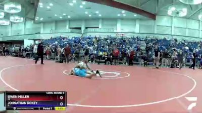 138 lbs Cons. Round 3 - Owen Miller, MI vs Johnathan Rokey, IL