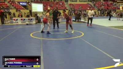 120-130 lbs Round 1 - Victoria Powers, NE vs Alli Taber, OK