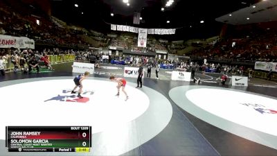 108 lbs Champ. Round 2 - Solomon Garcia, Central Coast Most Wanted Wrestling Club vs John Ramsey, California