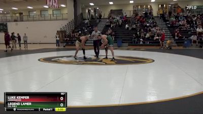 157 lbs Cons. Round 2 - Legend Lamer, Cal Poly vs Luke Kemper, Lindenwood