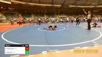 89 lbs Round Of 64 - Bryson Lightning McQueen, HURRICANE WRESTLING ACADEMY vs Gabe Benyo, Mat Assassins