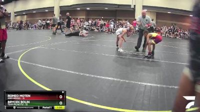 72 lbs Round 5 (6 Team) - Romeo Moten, Ohio Heroes vs Brycen Bolin, Team Palmetto