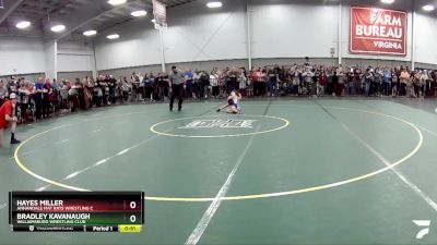 43 lbs Quarterfinal - Bradley Kavanaugh, Williamsburg Wrestling Club vs Hayes Miller, Annandale Mat Rats Wrestling C