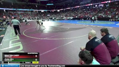 D1-113 lbs Quarterfinal - Evan Gill, Burlington vs Brayten Casey, Menomonie