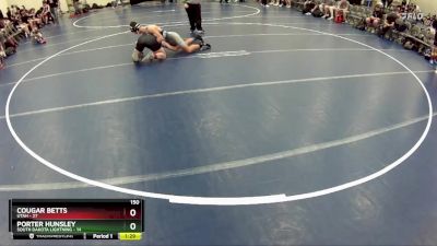 150 lbs Round 1 (6 Team) - Cougar Betts, Utah vs Porter Hunsley, South Dakota Lightning