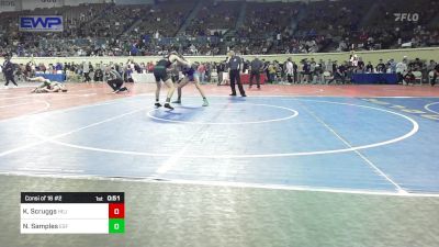 123 lbs Consi Of 16 #2 - Kason Scruggs, Hennessey Eagles Jr High vs Noah Samples, Edmond Santa Fe