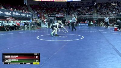 3A-113 lbs Cons. Round 4 - Kyler Simons, Dowling Catholic vs Mac Crosson, Indianola