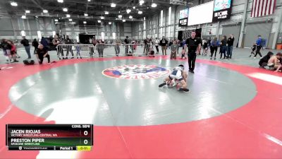 71 lbs Cons. Semi - Preston Piper, Spokane Wrestling vs Jacen Riojas, Victory Wrestling-Central WA