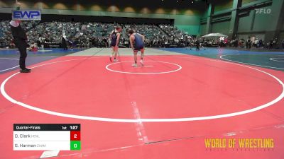 132 lbs Quarterfinal - Dylan Clark, Henley vs Glade Harman, Champions Wrestling Club