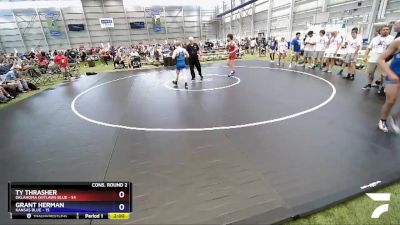 152 lbs 2nd Wrestleback (16 Team) - Ty Thrasher, Oklahoma Outlaws Blue vs Grant Herman, Kansas Blue